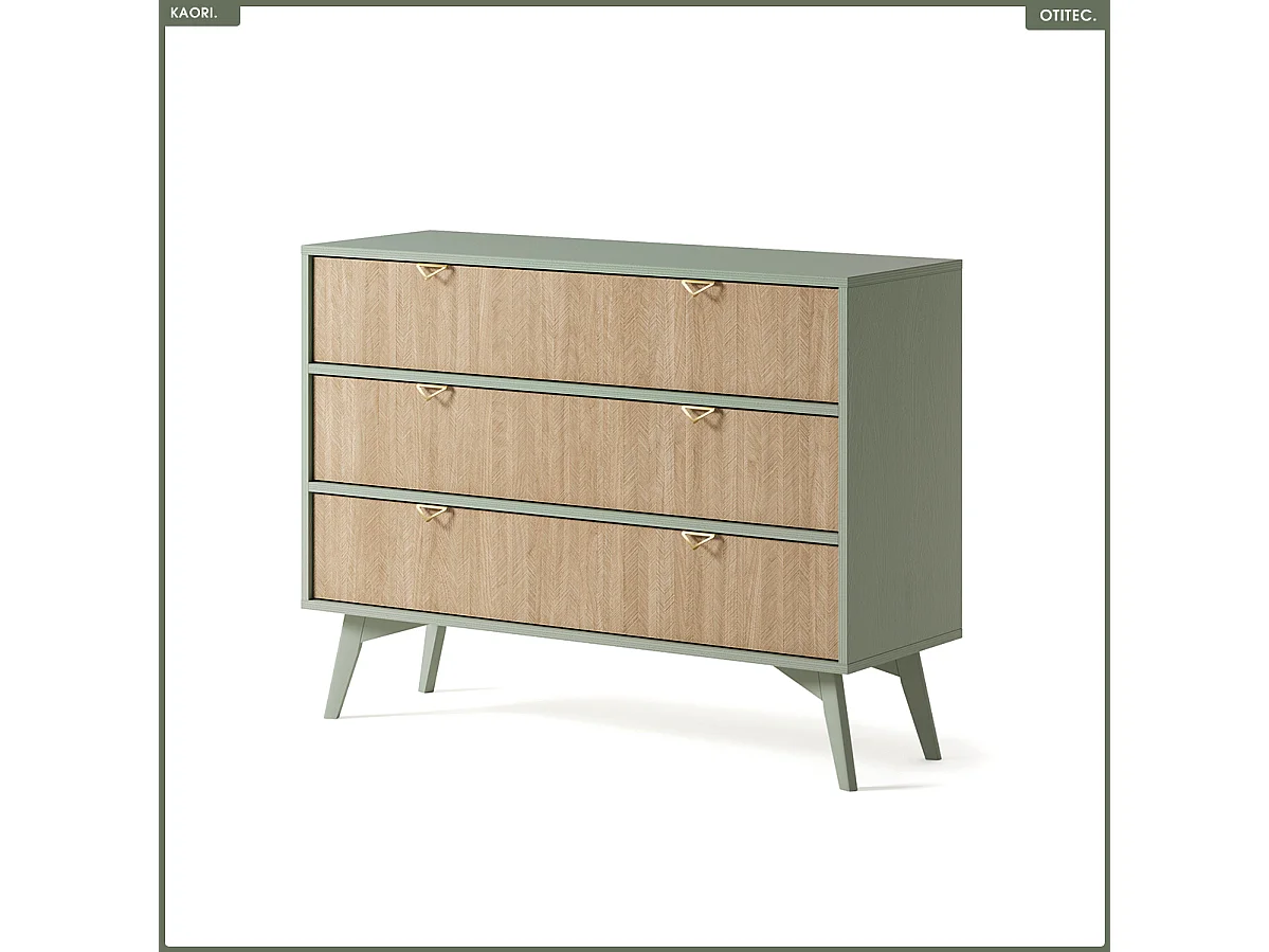 Commode - L.106 x H.80 x P.38 cm - 3 tiroirs - KAORI