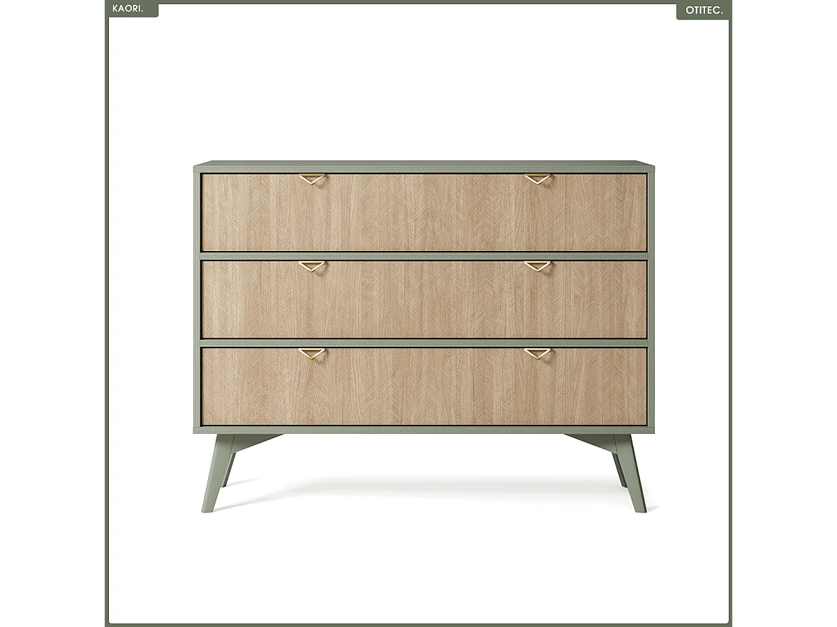 Commode - L.106 x H.80 x P.38 cm - 3 tiroirs - KAORI