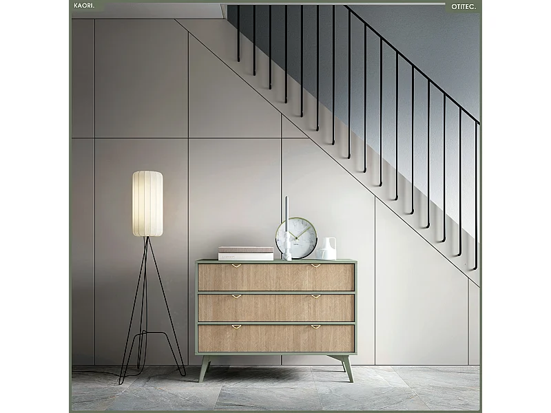 Commode - L.106 x H.80 x P.38 cm - 3 tiroirs - KAORI