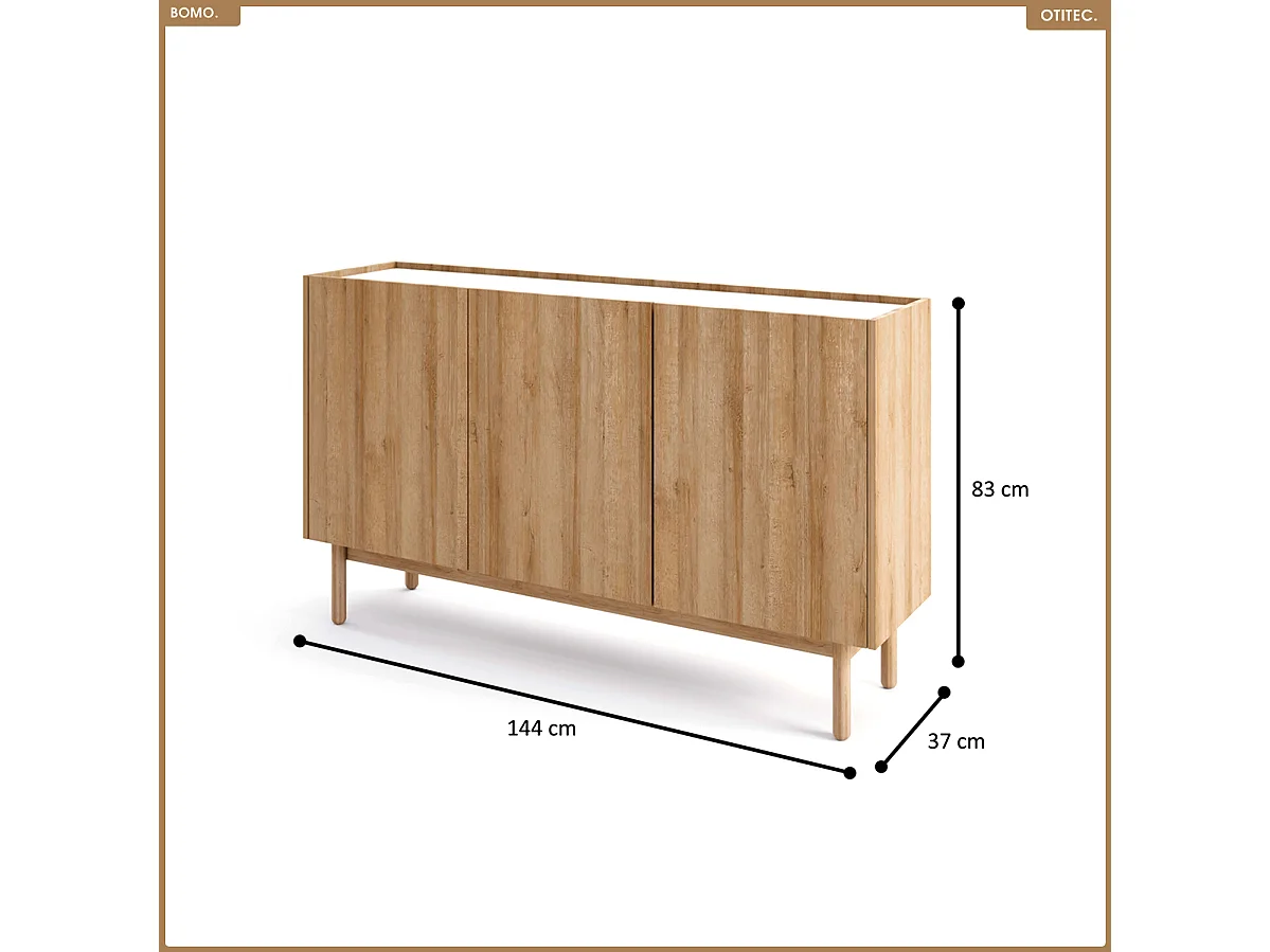 Commode - L.144 x H.83 x P.37 - BOMO