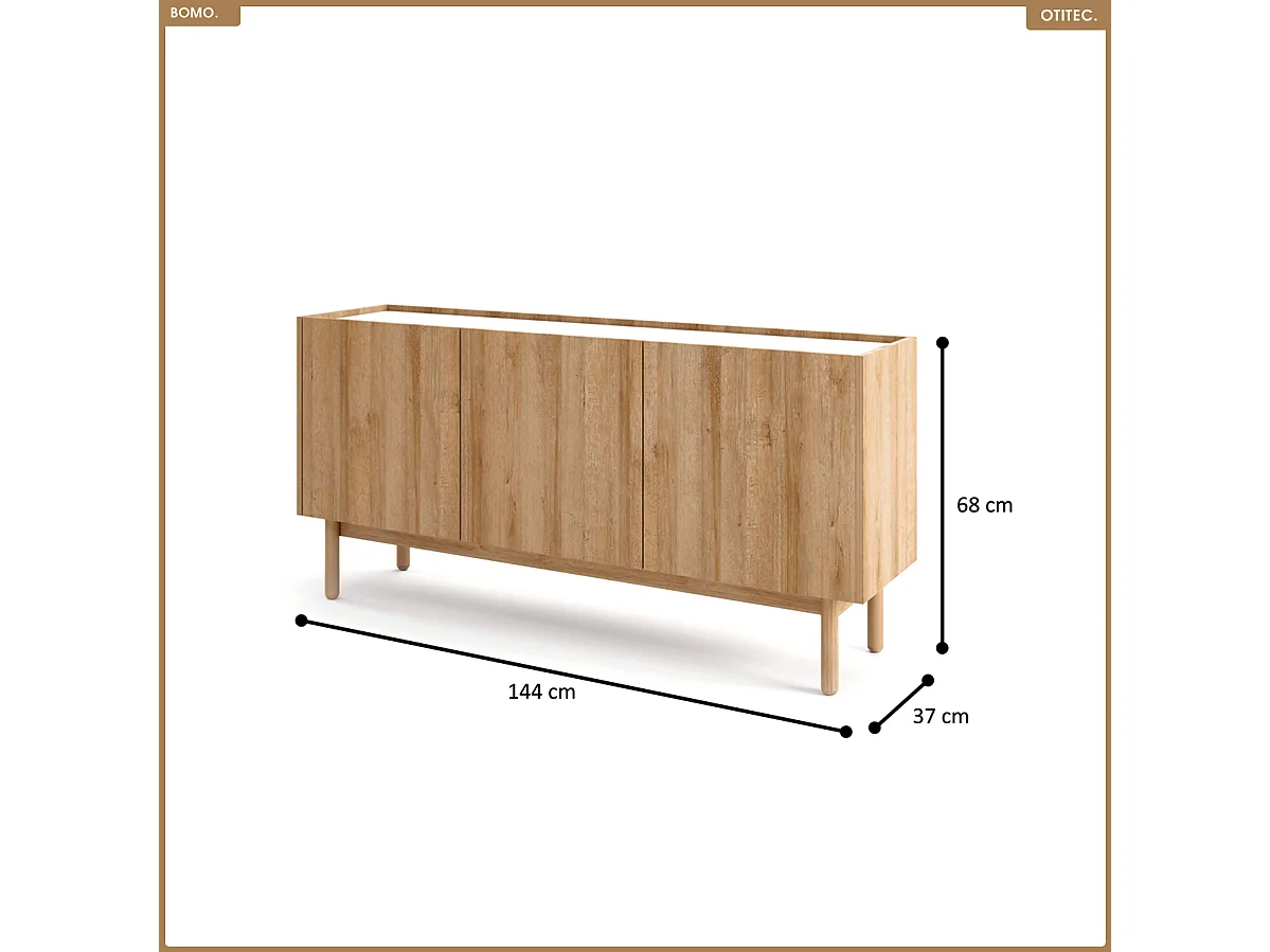 Commode - L.144 x H.68 x P.37 - BOMO