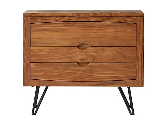 Cassettiera Bonnie a 3 cassetti in legno di acacia