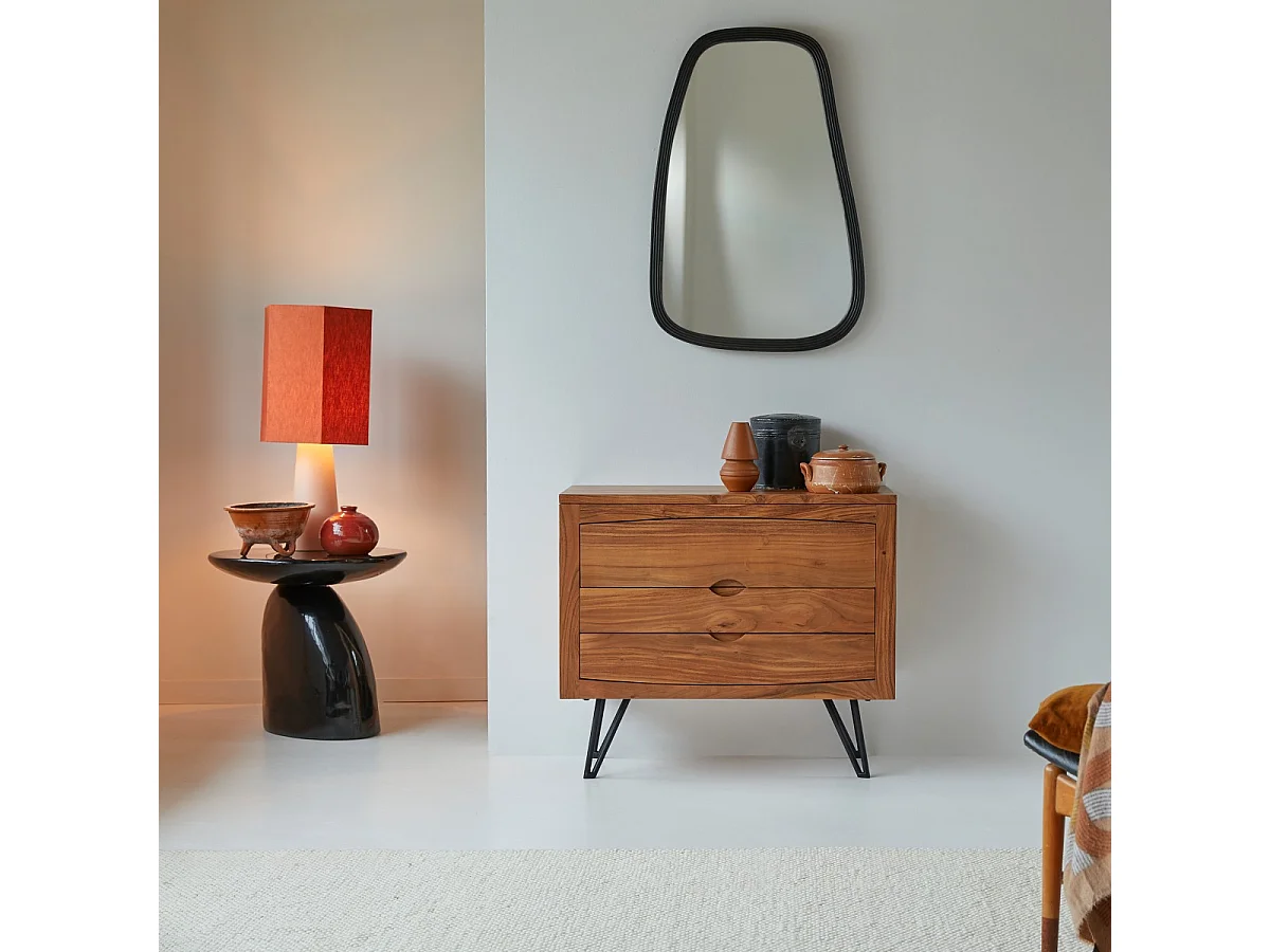 Kommode Bonnie aus Akazienholz mit 3 Schubladen