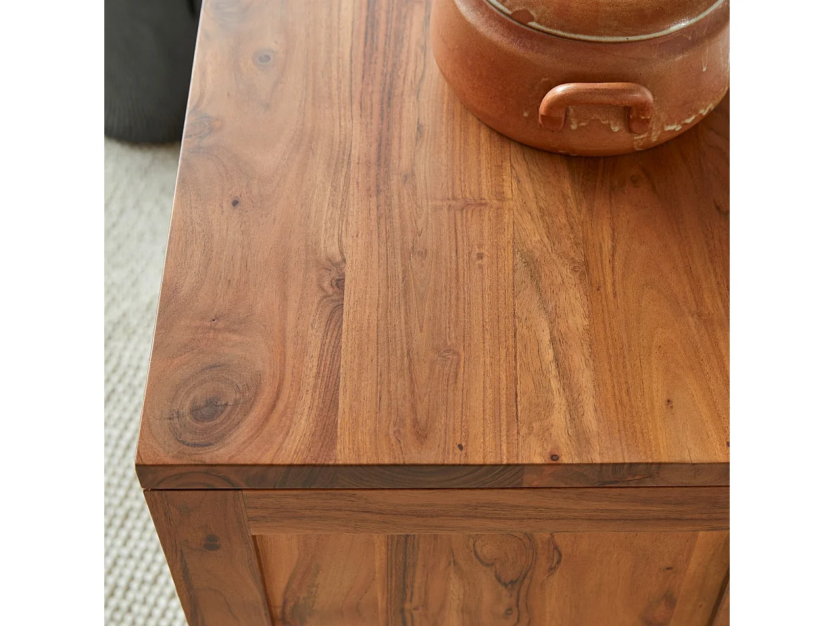 Cassettiera Bonnie a 3 cassetti in legno di acacia