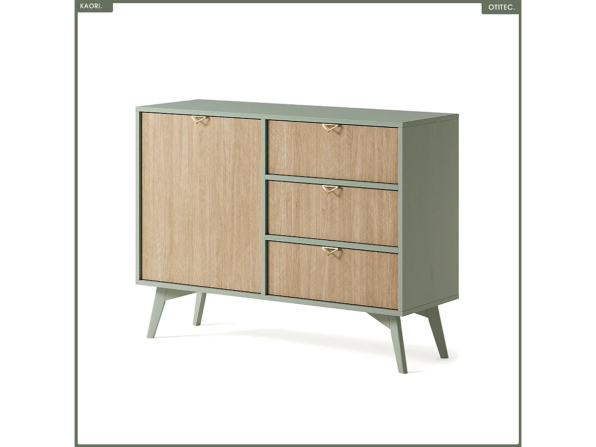 Commode - L.106 x H.80 x P.38 cm - 3 tiroirs - KAORI