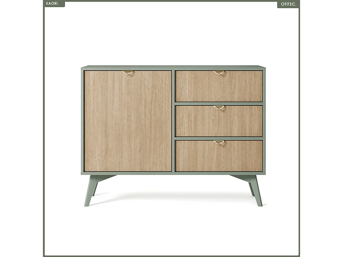 Commode - L.106 x H.80 x P.38 cm - 3 tiroirs - KAORI