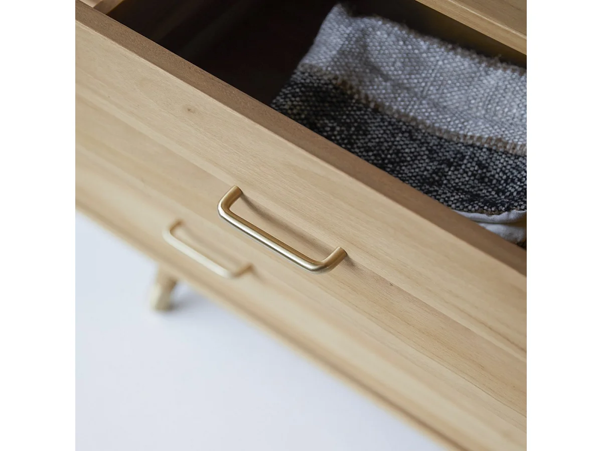 Cassettiera con 6 cassetti in Teak stile vintage