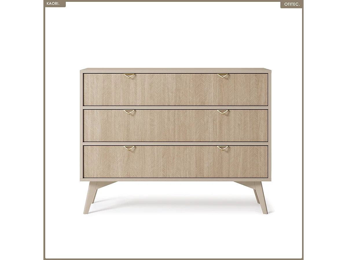 Commode - L.106 x H.80 x P.38 cm - 3 tiroirs - KAORI