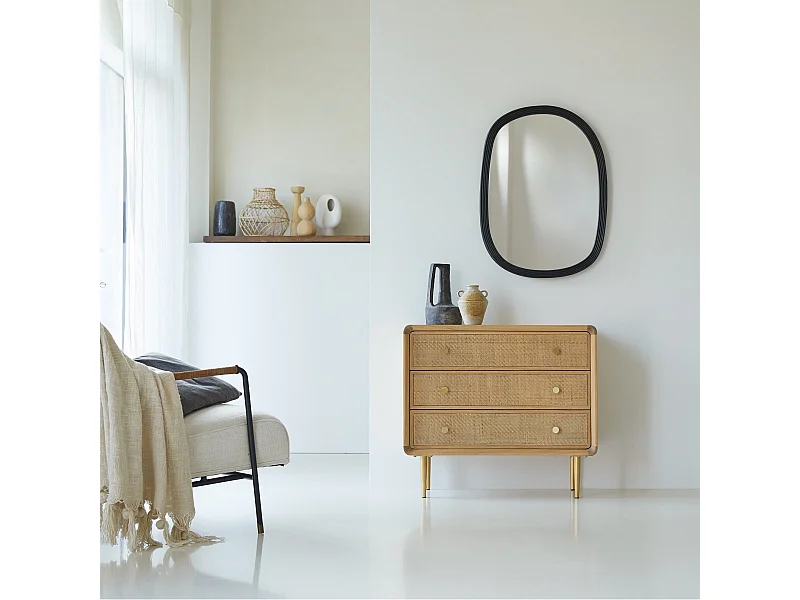 Cassettiera Côme in legno di rovere massello