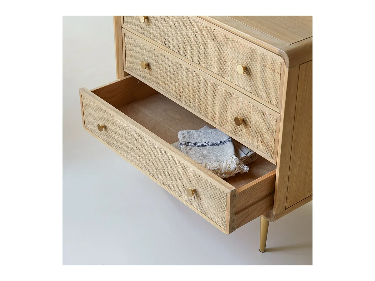 Kommode Côme aus massivem Eichenholz