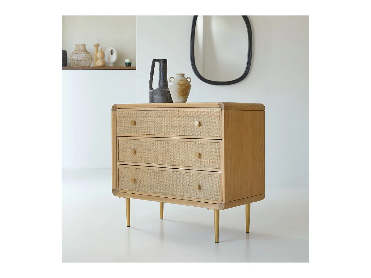 Kommode Côme aus massivem Eichenholz