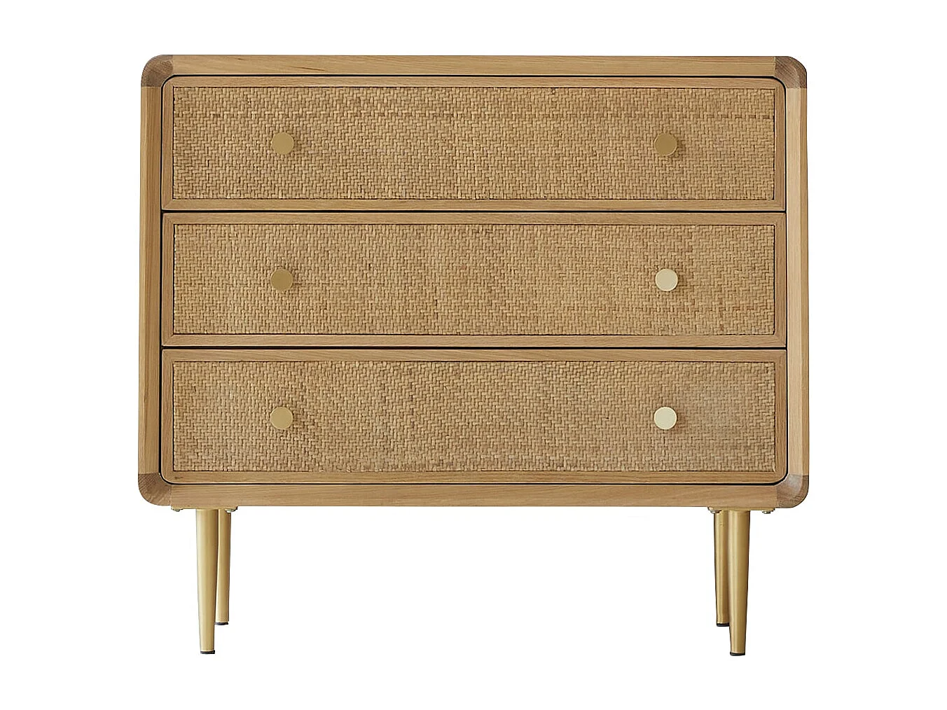 Cassettiera Côme in legno di rovere massello