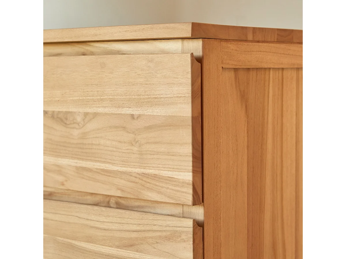 Commode en bois de teck 10 tiroirs Milano