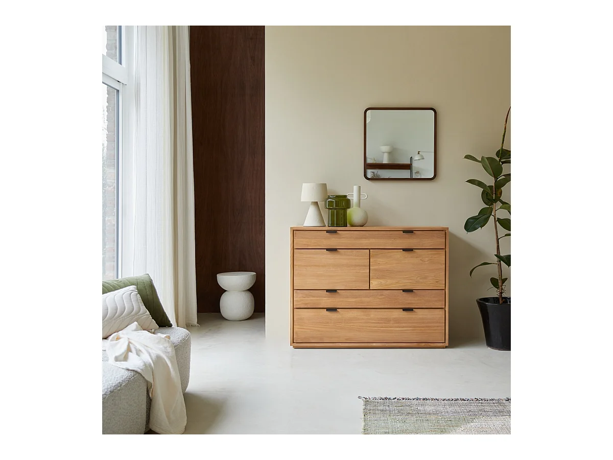 Kommode aus massivem Teakholz Senson