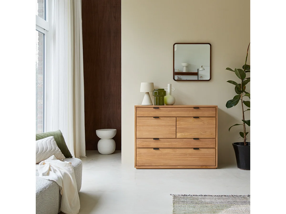 Kommode aus massivem Teakholz Senson