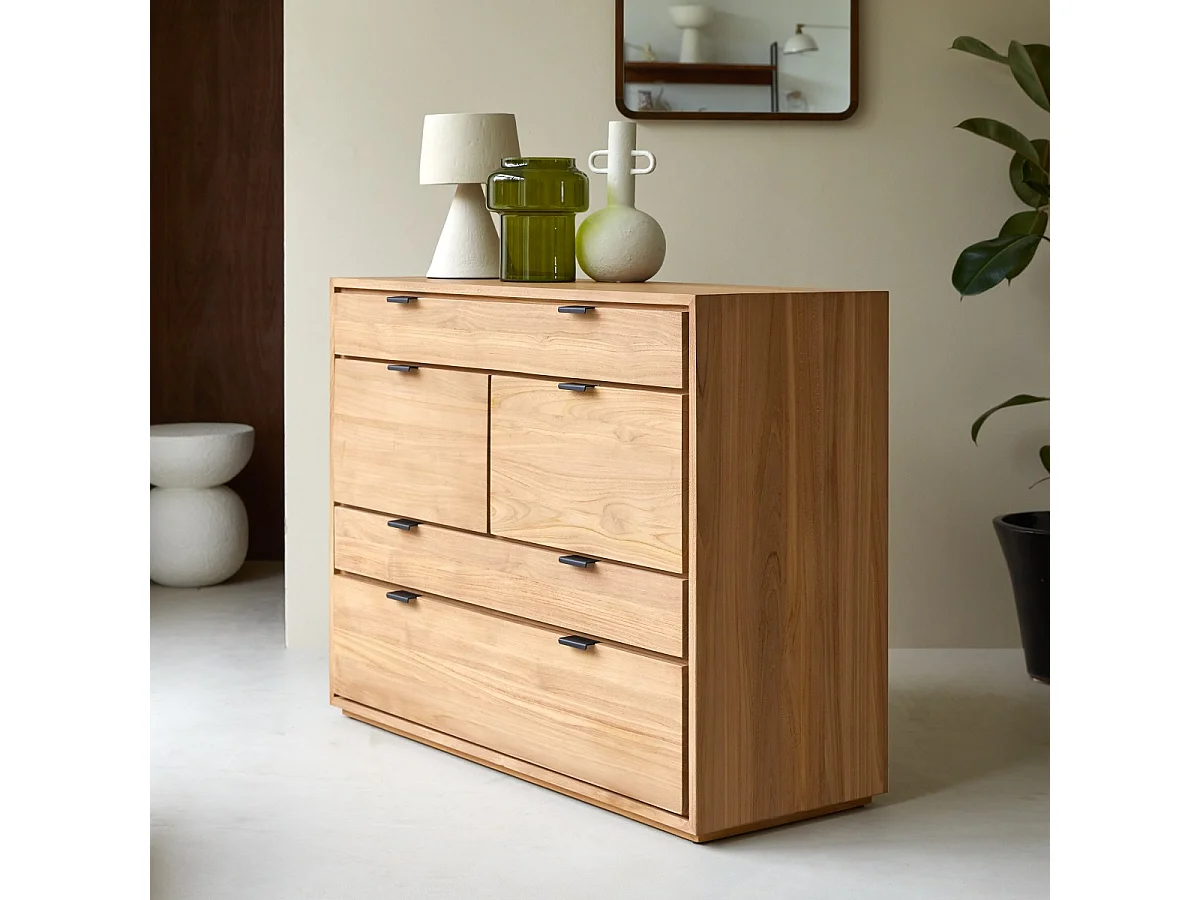 Kommode aus massivem Teakholz Senson