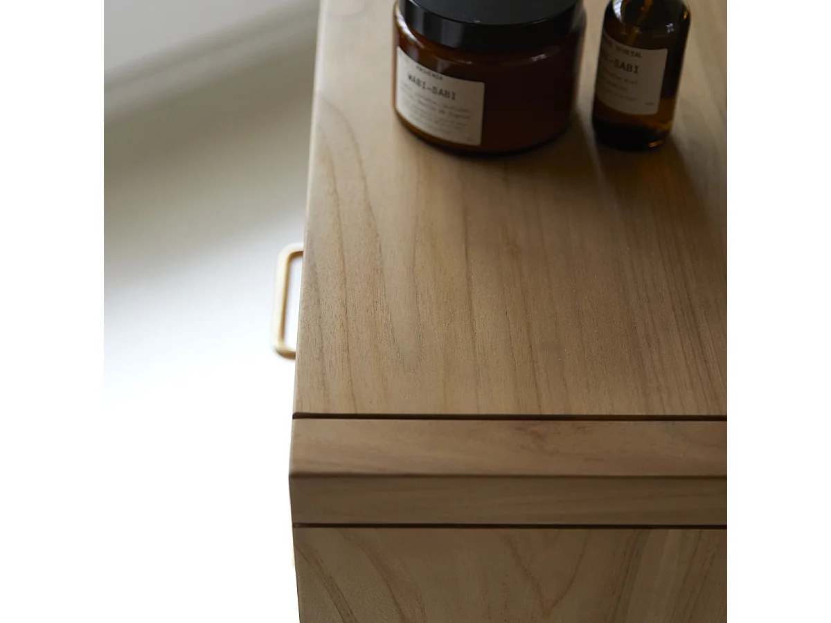 Hochkommode mit 4 Schubladen aus Teak Vintage Stil