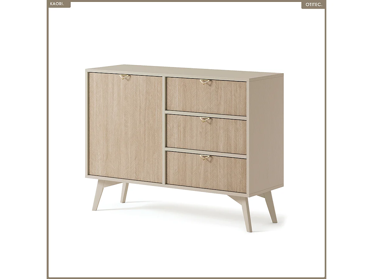 Commode - L.106 x H.80 x P.38 cm - 3 tiroirs - KAORI
