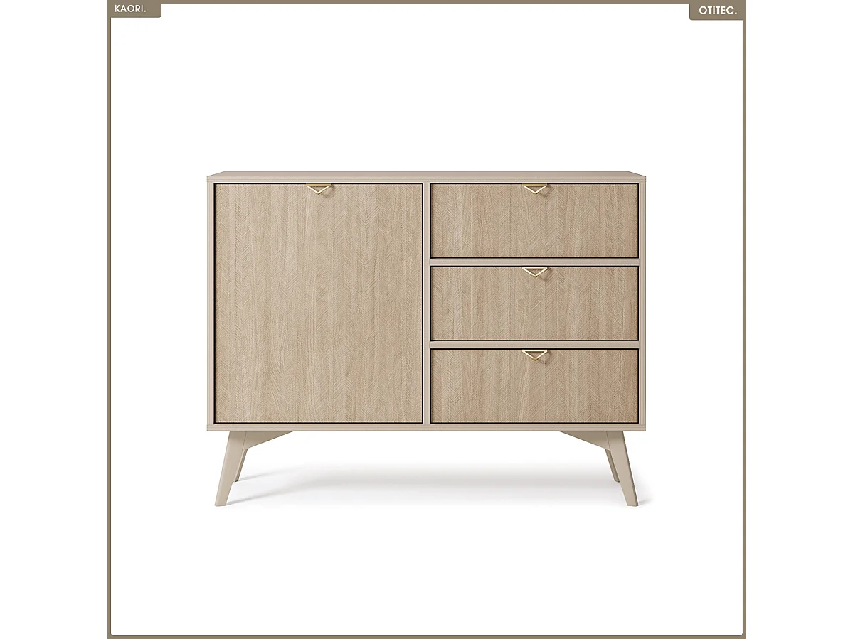 Commode - L.106 x H.80 x P.38 cm - 3 tiroirs - KAORI