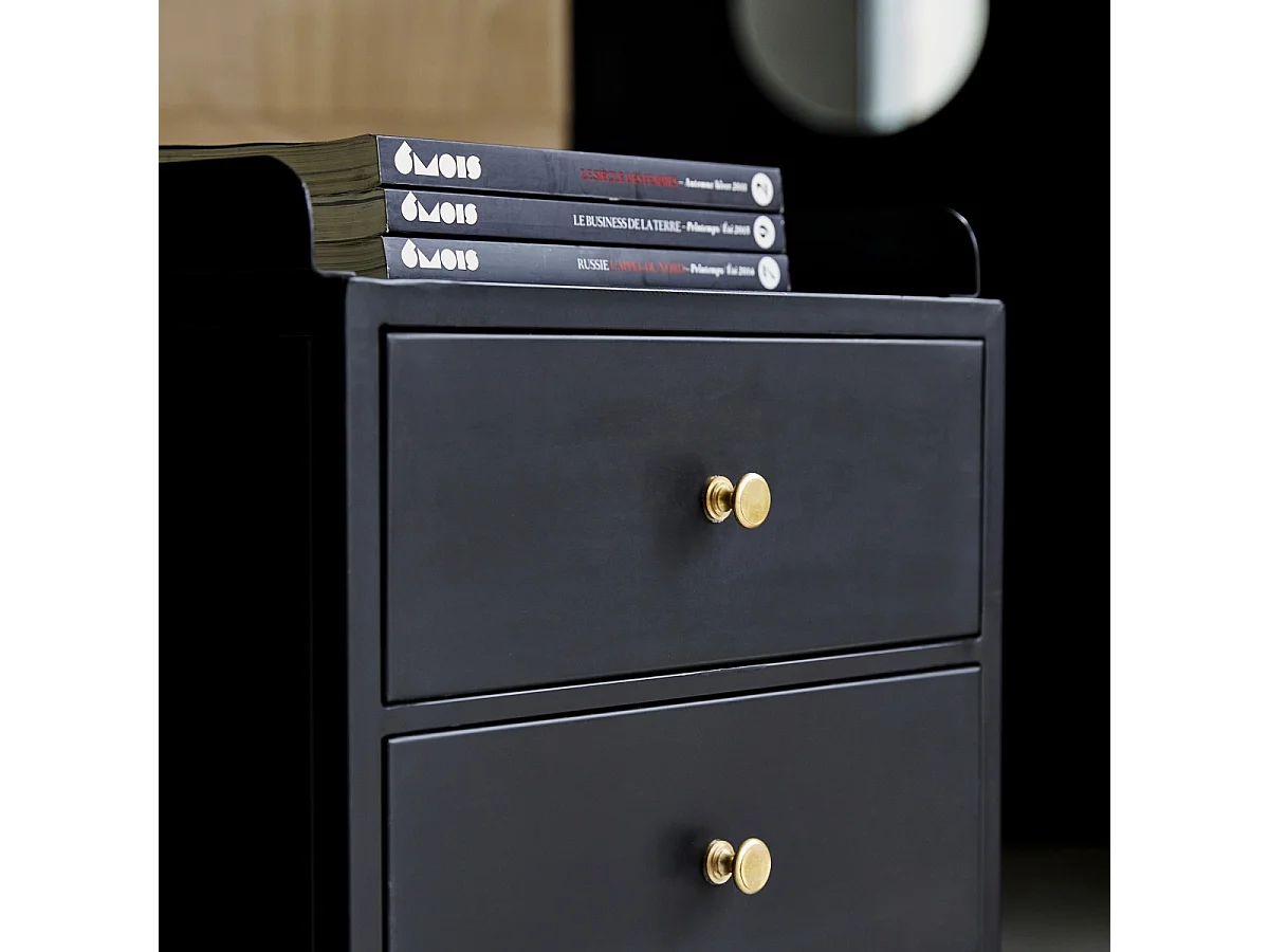 Chiffonnier en métal peint 5 tiroirs Anika