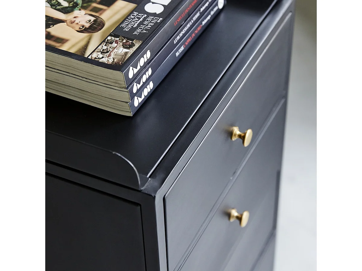 Chiffonnier en métal peint 5 tiroirs Anika