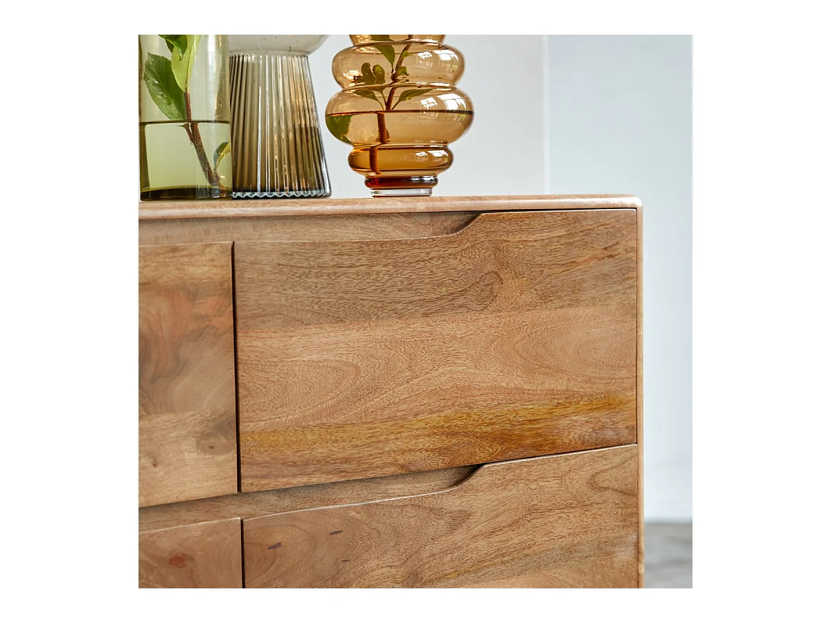 Commode de rangement en bois de manguier massif Gabrielle
