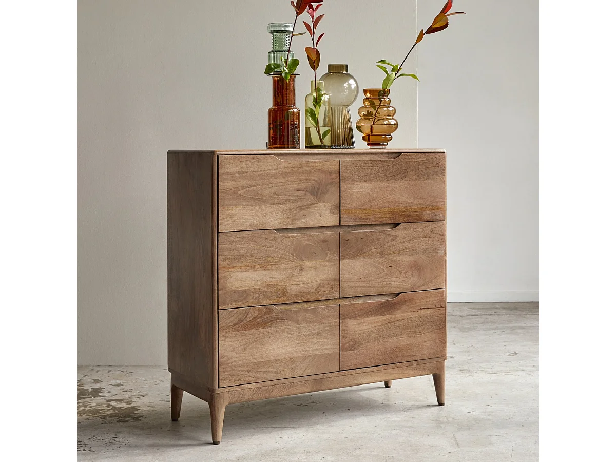 Cassettiera portaoggetti in mango massello Gabrielle