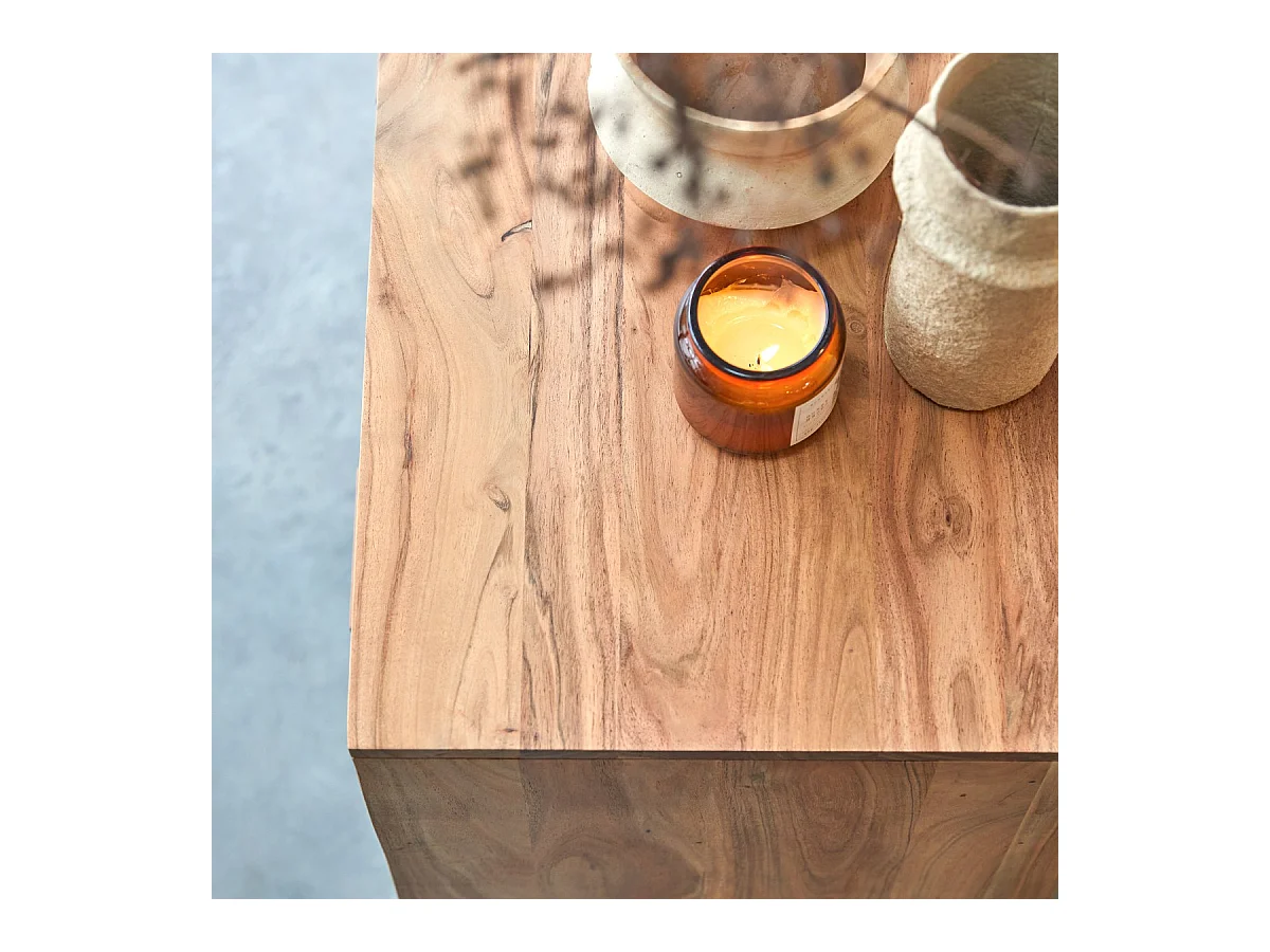 cassettiera comò mobile camera legno massello acacia 4 cassetti stanza letto