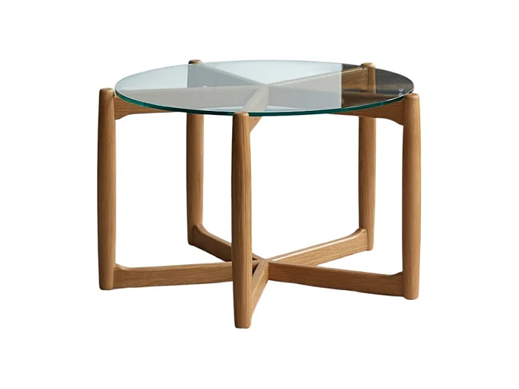 Couchtisch Nori aus massivem Eichenholz, 64 x 64 cm