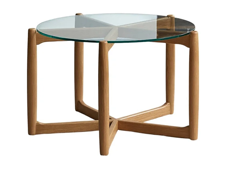 Tavolino in legno di rovere massello 64x64 Nori