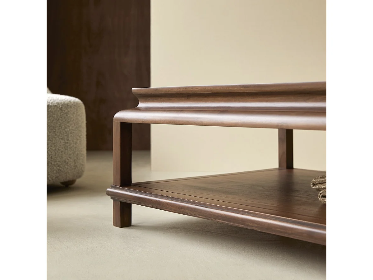 Table basse rectangulaire en bois d'acacia 115 Achille