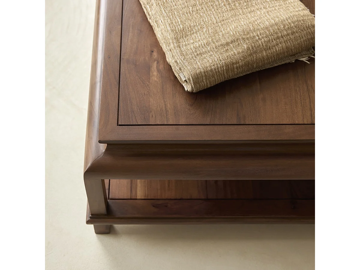 Table basse rectangulaire en bois d'acacia 115 Achille