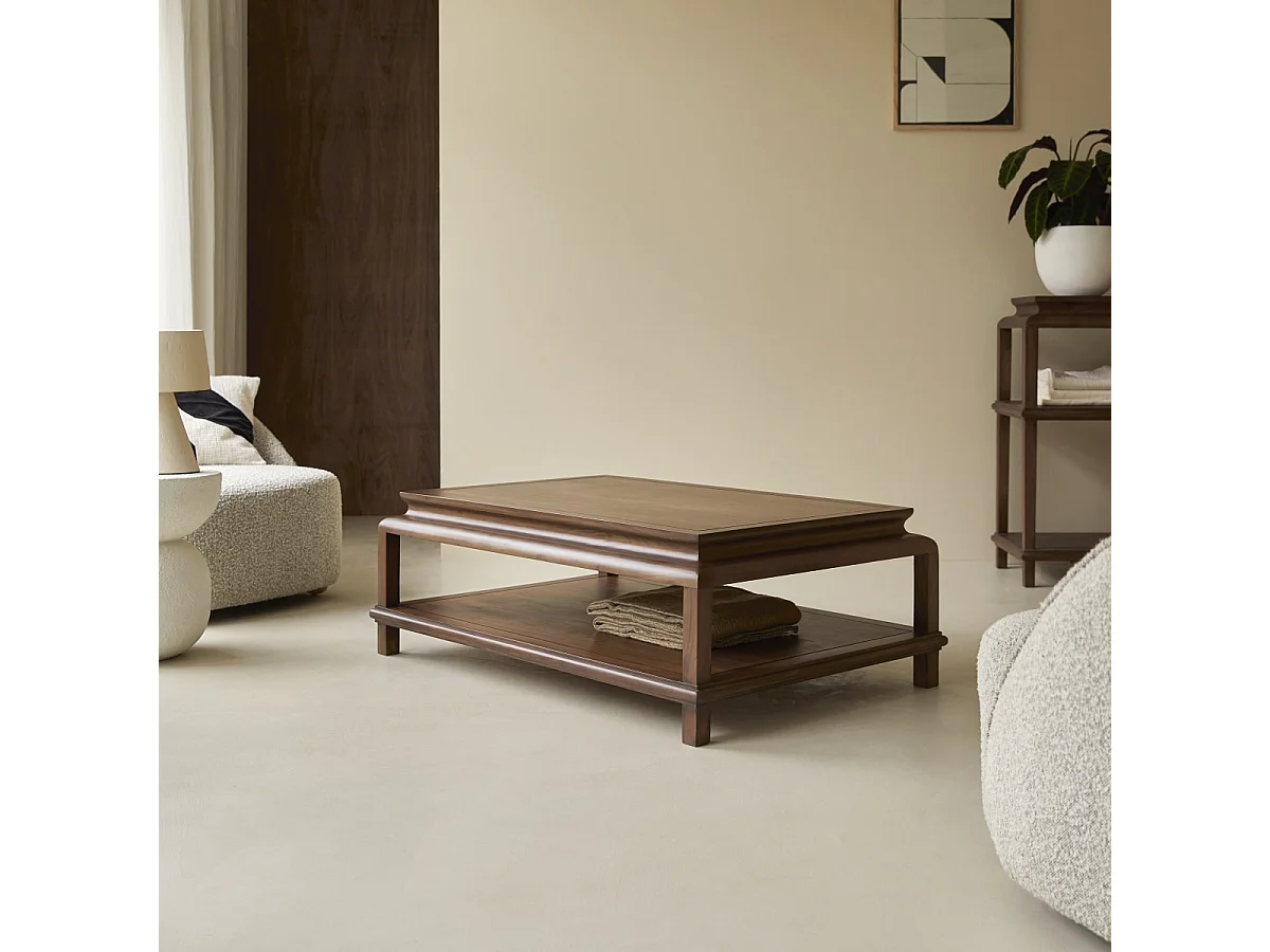 Table basse rectangulaire en bois d'acacia 115 Achille