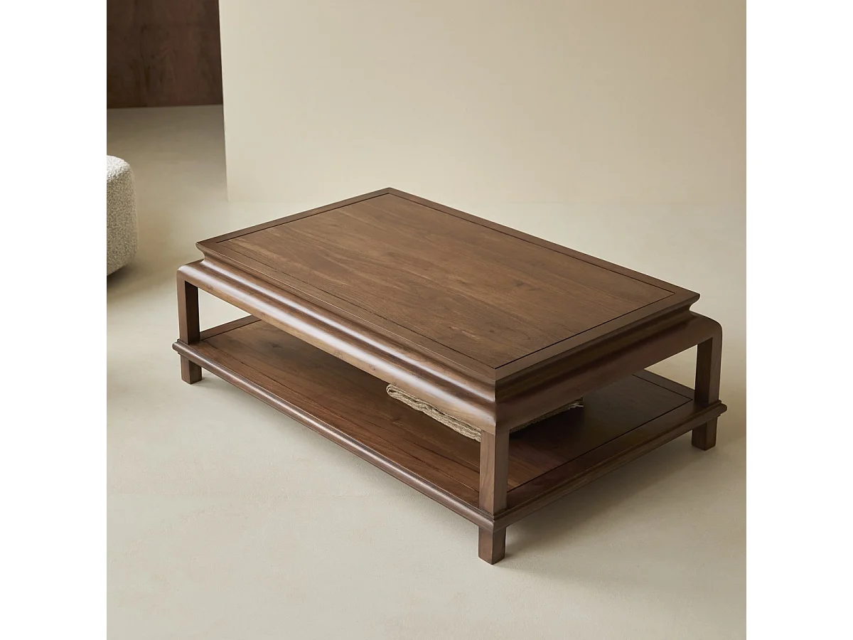Table basse rectangulaire en bois d'acacia 115 Achille