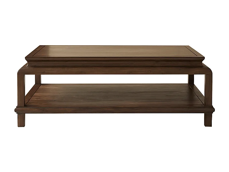 Tavolino rettangolare in legno di acacia da 115 cm Achille