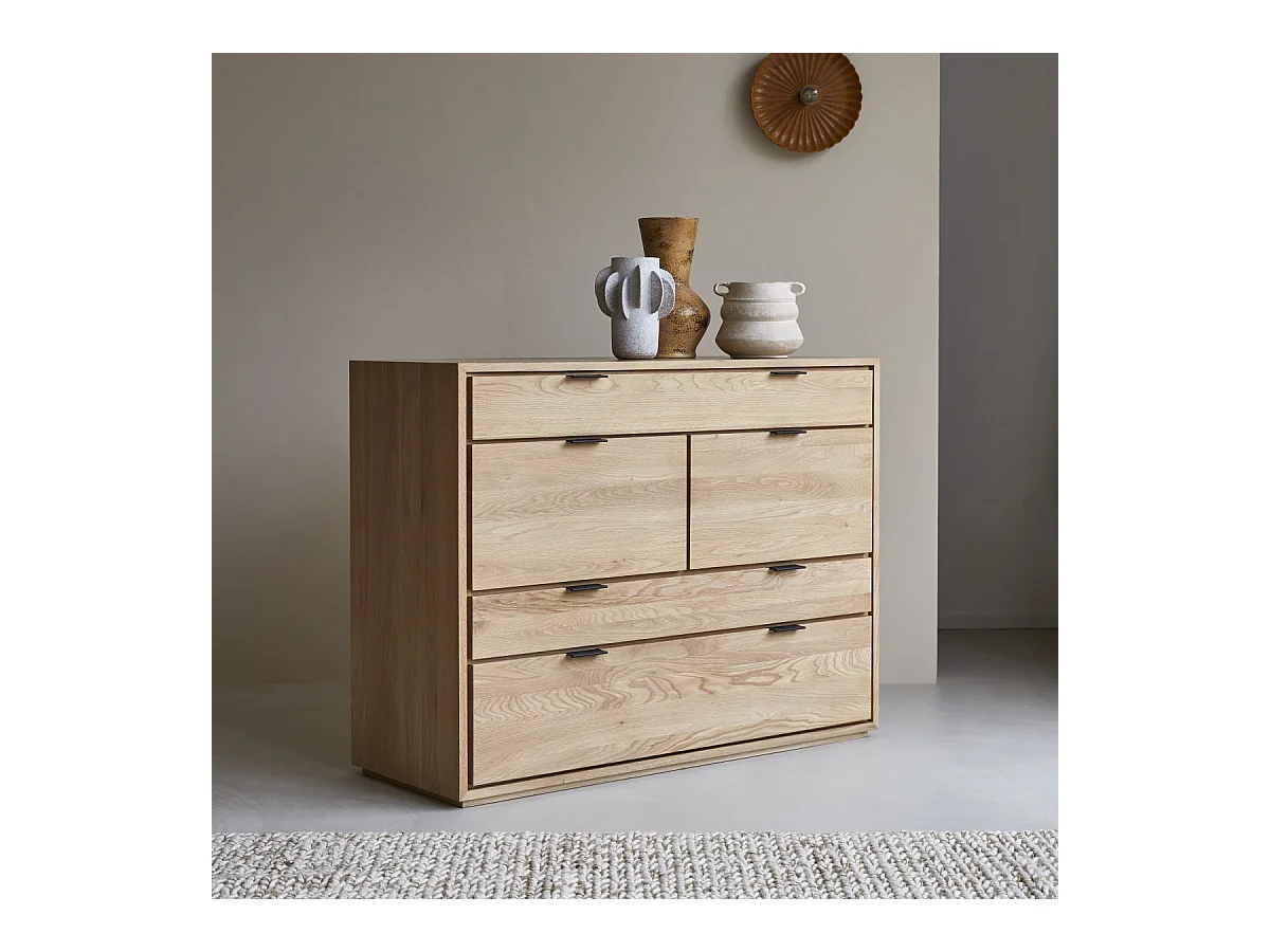 Kommode aus Eichenholz mit 3 Schubladen Senson