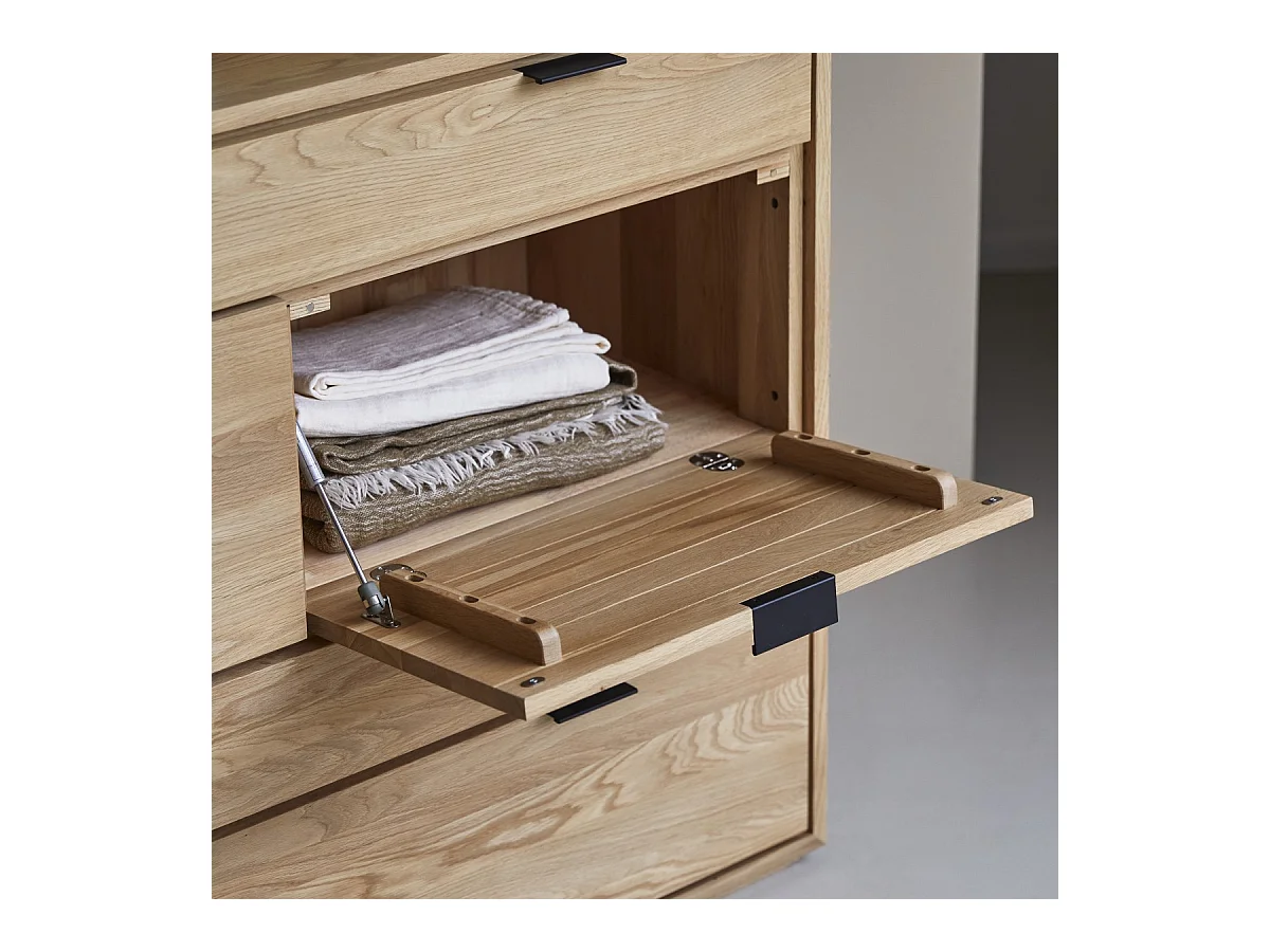 Kommode aus Eichenholz mit 3 Schubladen Senson