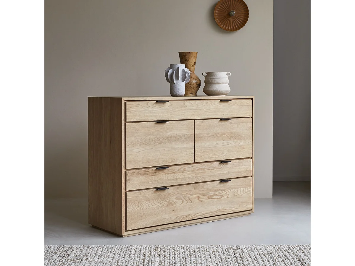 Kommode aus Eichenholz mit 3 Schubladen Senson