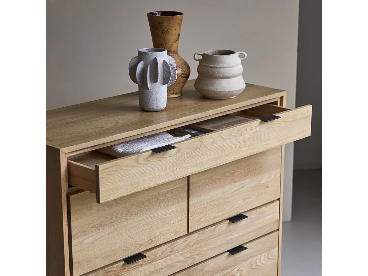 Kommode aus Eichenholz mit 3 Schubladen Senson