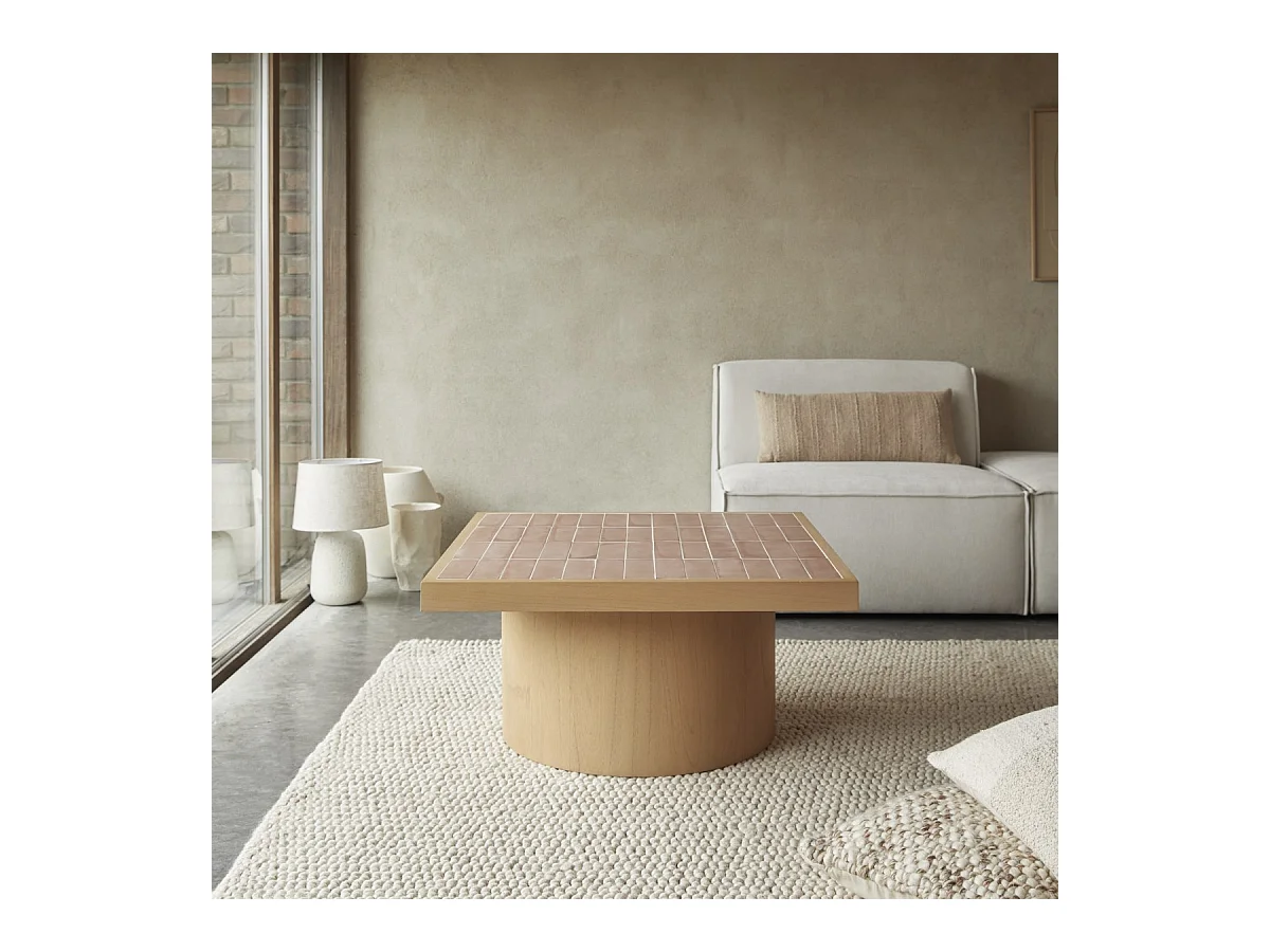 Table basse en bois de mindi 85 Karel