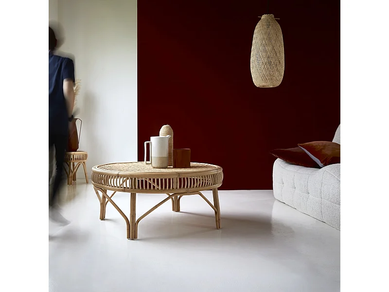 Couchtisch aus Rattanstäben 90 Zita