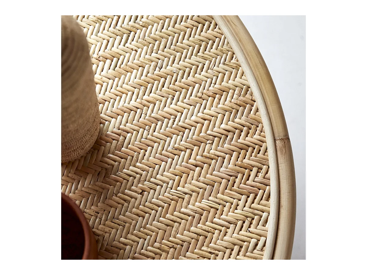 Couchtisch aus Rattanstäben 90 Zita