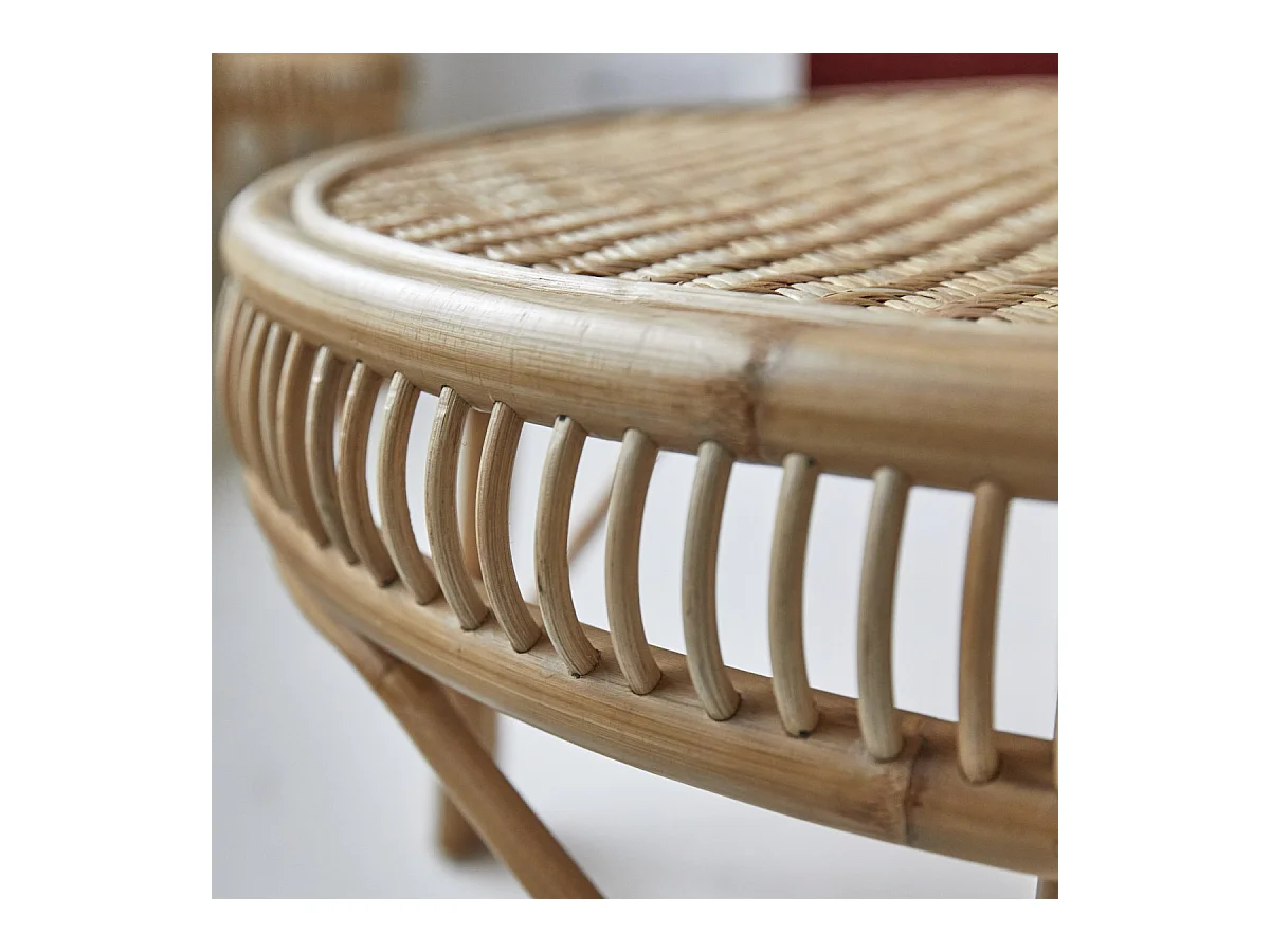 Couchtisch aus Rattanstäben 90 Zita