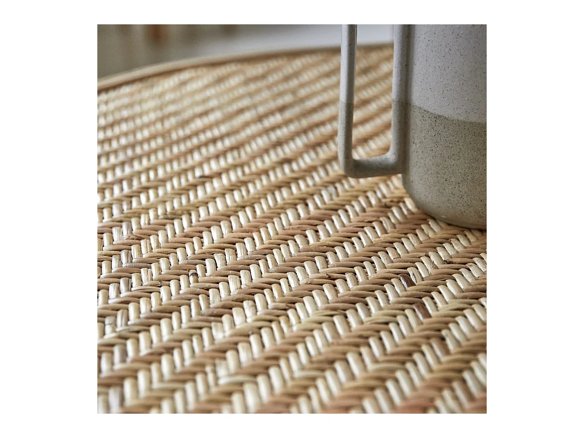 Couchtisch aus Rattanstäben 90 Zita