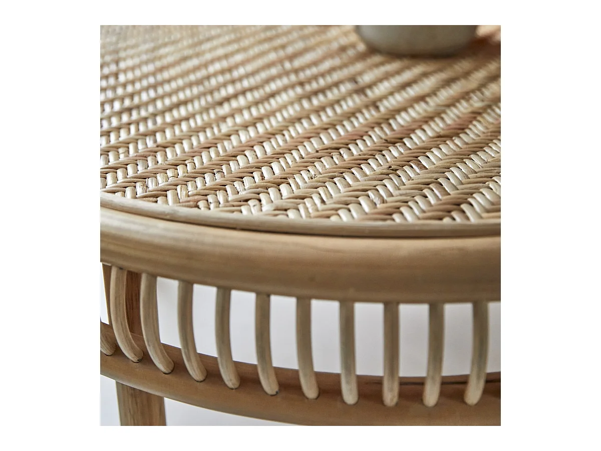 Couchtisch aus Rattanstäben 90 Zita