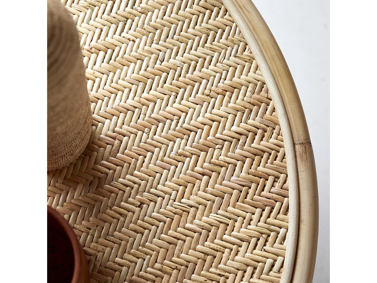 Couchtisch aus Rattanstäben 90 Zita