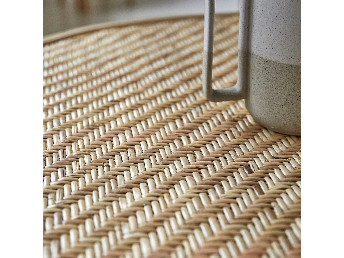 Couchtisch aus Rattanstäben 90 Zita