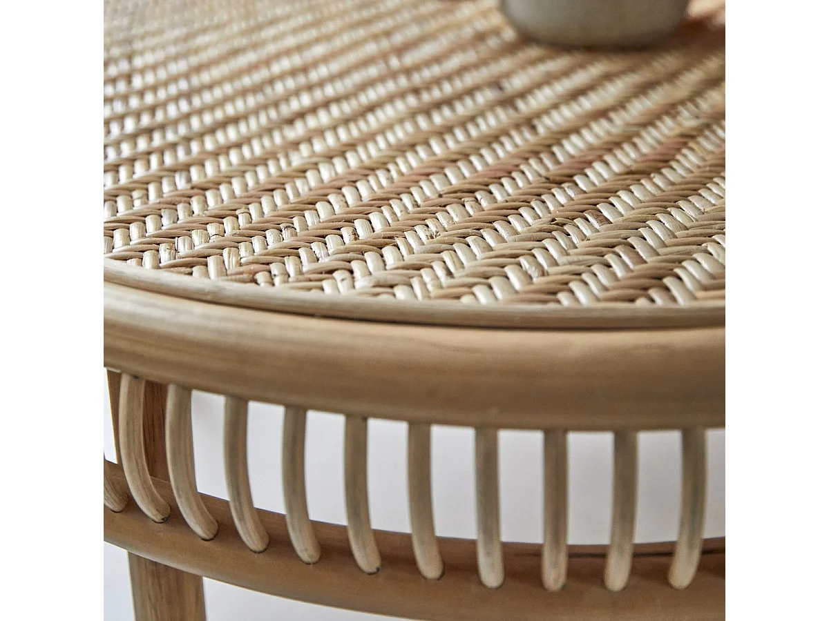 Couchtisch aus Rattanstäben 90 Zita