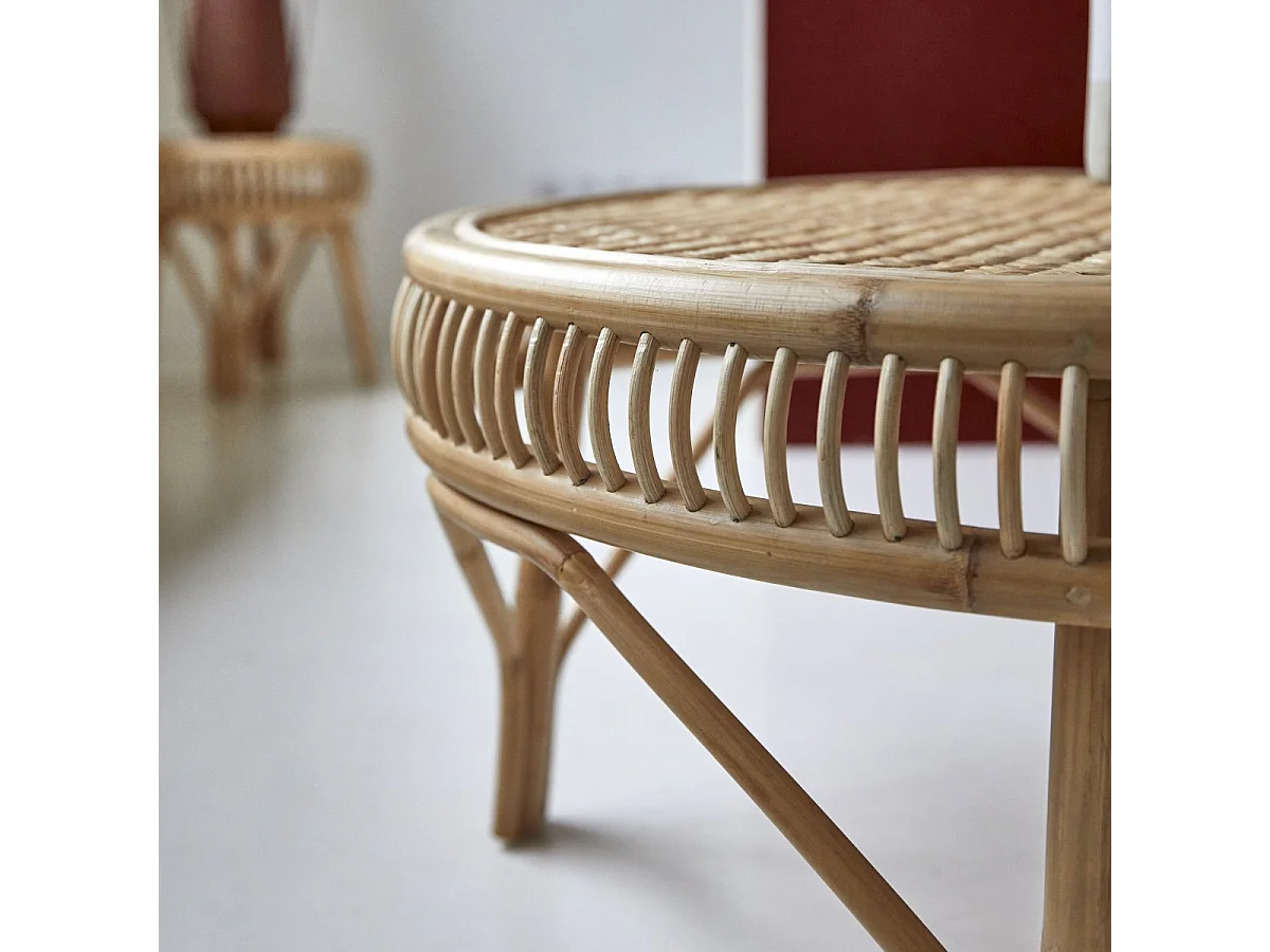 Couchtisch aus Rattanstäben 90 Zita