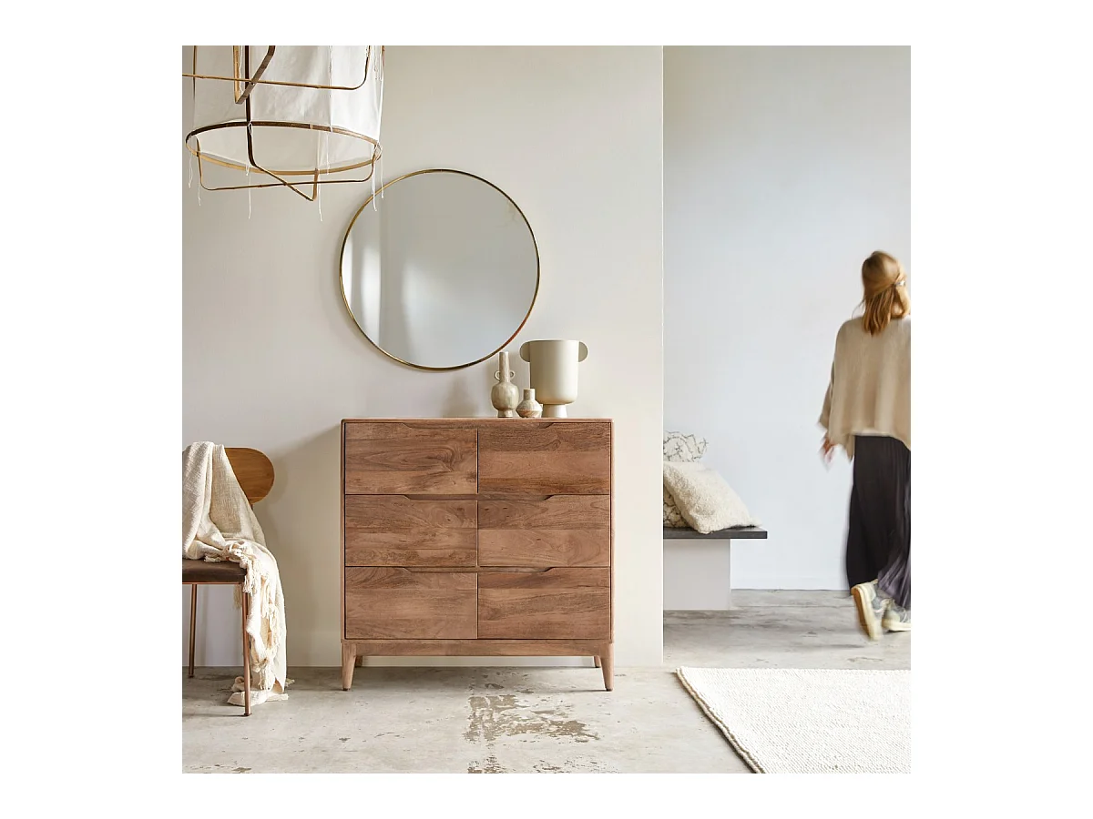 Commode en bois de manguier massif Gabrielle